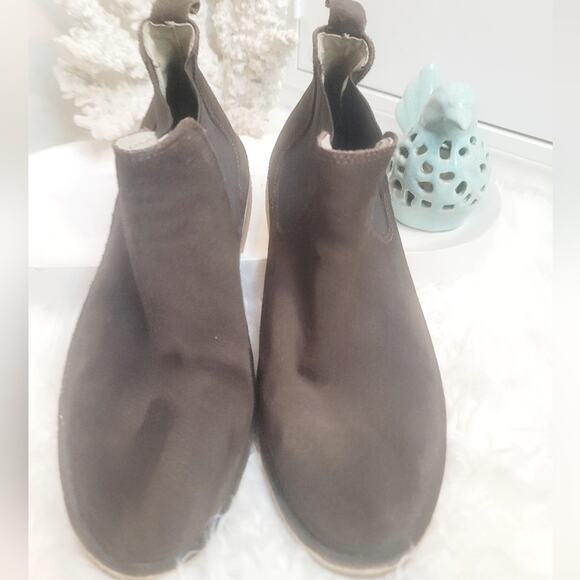 JACK & JONES Brown Soft Suede Ankle Chelsea Boots Round Toe Rugged Dark Academia main image 7